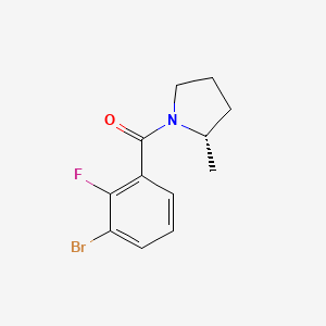 molecular formula C12H13BrFNO B8255426 (S)-(3-Bromo-2-fluorophenyl)(2-methylpyrrolidin-1-yl)methanone 