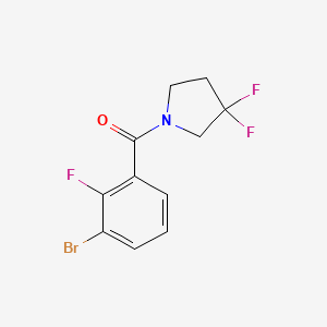 molecular formula C11H9BrF3NO B8255427 (3-Bromo-2-fluorophenyl)(3,3-difluoropyrrolidin-1-yl)methanone 