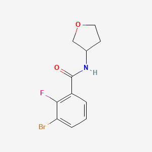 3-Bromo-2-fluoro-N-(tetrahydrofuran-3-yl)benzamide