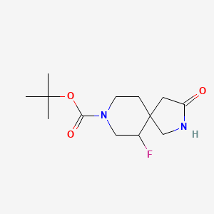 molecular formula C13H21FN2O3 B8255481 tert-Butyl 6-fluoro-3-oxo-2,8-diazaspiro[4.5]decane-8-carboxylate 