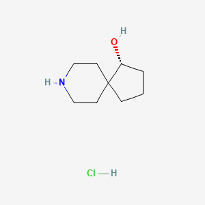 molecular formula C9H18ClNO B8255501 (4R)-8-azaspiro[4.5]decan-4-ol;hydrochloride 