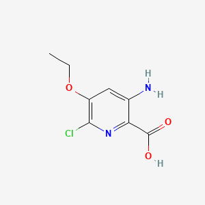 molecular formula C8H9ClN2O3 B8255515 3-Amino-6-chloro-5-ethoxy-pyridine-2-carboxylic acid 