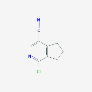 molecular formula C9H7ClN2 B8255522 1-chloro-6,7-dihydro-5H-cyclopenta[c]pyridine-4-carbonitrile 