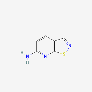 molecular formula C6H5N3S B8255524 Isothiazolo[5,4-b]pyridin-6-amine 
