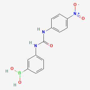 molecular formula C13H12BN3O5 B8255526 (3-(3-(4-Nitrophenyl)ureido)phenyl)boronic acid 