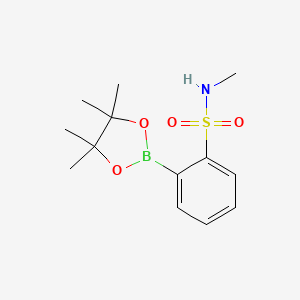 molecular formula C13H20BNO4S B8255542 N-Methyl-2-(4,4,5,5-tetramethyl-1,3,2-dioxaborolan-2-yl)benzenesulfonamide 