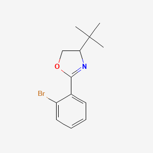 molecular formula C13H16BrNO B8255544 2-(2-Bromophenyl)-4-(tert-butyl)-4,5-dihydrooxazole CAS No. 885271-12-5