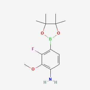 3-Fluoro-2-methoxy-4-(4,4,5,5-tetramethyl-1,3,2-dioxaborolan-2-yl)aniline