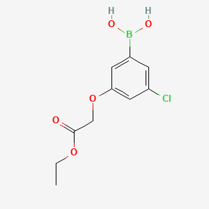 molecular formula C10H12BClO5 B8255589 (3-Chloro-5-(2-ethoxy-2-oxoethoxy)phenyl)boronic acid 