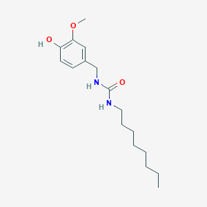 molecular formula C17H28N2O3 B8255594 N-[(4-Hydroxy-3-methoxyphenyl)methyl]-N'-octylurea CAS No. 86052-19-9