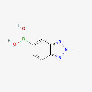 molecular formula C7H8BN3O2 B8255605 (2-Methyl-2H-benzo[d][1,2,3]triazol-5-yl)boronic acid 