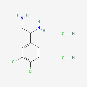 molecular formula C8H12Cl4N2 B8255610 1-(3,4-Dichlorophenyl)ethane-1,2-diamine dihydrochloride 