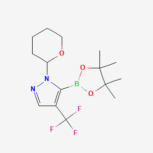 1-(Tetrahydro-2H-pyran-2-yl)-5-(4,4,5,5-tetramethyl-1,3,2-dioxaborolan-2-yl)-4-(trifluoromethyl)-1H-pyrazole