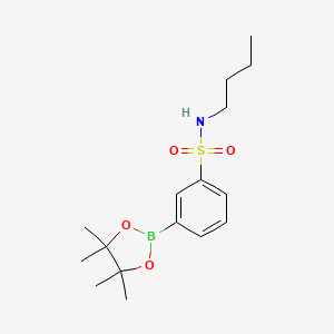 molecular formula C16H26BNO4S B8255640 N-Butyl-3-(4,4,5,5-tetramethyl-1,3,2-dioxaborolan-2-yl)benzenesulfonamide 