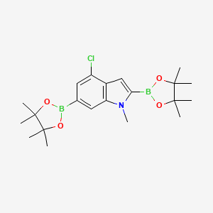 4-Chloro-1-methyl-2,6-bis(4,4,5,5-tetramethyl-1,3,2-dioxaborolan-2-yl)-1H-indole