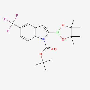 tert-Butyl 2-(4,4,5,5-tetramethyl-1,3,2-dioxaborolan-2-yl)-5-(trifluoromethyl)-1H-indole-1-carboxylate