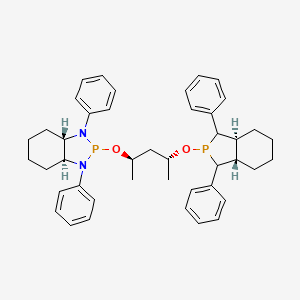 (3aS,7aS)-2-[(2R,4R)-4-[[(3aS,7aS)-1,3-diphenyl-1,3,3a,4,5,6,7,7a-octahydroisophosphindol-2-yl]oxy]pentan-2-yl]oxy-1,3-diphenyl-3a,4,5,6,7,7a-hexahydrobenzo[d][1,3,2]diazaphosphole