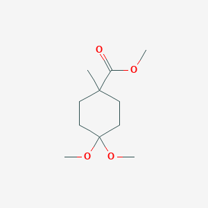 molecular formula C11H20O4 B8255695 Methyl 4,4-dimethoxy-1-methylcyclohexanecarboxylate 