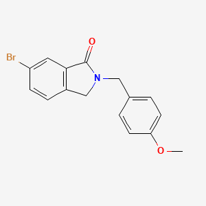 6-bromo-2-[(4-methoxyphenyl)methyl]-3H-isoindol-1-one