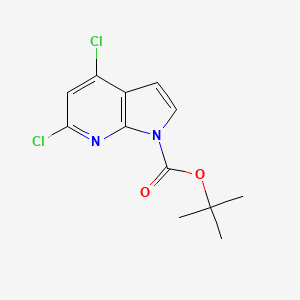 molecular formula C12H12Cl2N2O2 B8255702 Tert-butyl 4,6-dichloropyrrolo[2,3-b]pyridine-1-carboxylate 