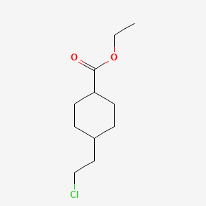 molecular formula C11H19ClO2 B8255722 Ethyl 4-(2-chloroethyl)cyclohexane-1-carboxylate 