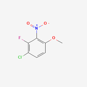 molecular formula C7H5ClFNO3 B8255748 1-Chloro-2-fluoro-4-methoxy-3-nitrobenzene 