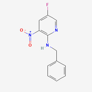 molecular formula C12H10FN3O2 B8255755 2-Pyridinamine, 5-fluoro-3-nitro-N-(phenylmethyl)- CAS No. 1364719-53-8