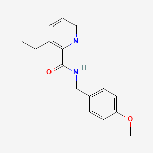 molecular formula C16H18N2O2 B8255762 3-ethyl-N-[(4-methoxyphenyl)methyl]pyridine-2-carboxamide 