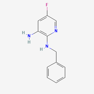 molecular formula C12H12FN3 B8255772 2-N-benzyl-5-fluoropyridine-2,3-diamine 
