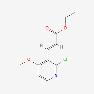 molecular formula C11H12ClNO3 B8255776 ethyl (E)-3-(2-chloro-4-methoxypyridin-3-yl)prop-2-enoate 