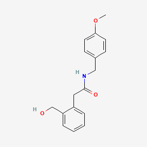 molecular formula C17H19NO3 B8255788 2-[2-(hydroxymethyl)phenyl]-N-[(4-methoxyphenyl)methyl]acetamide 