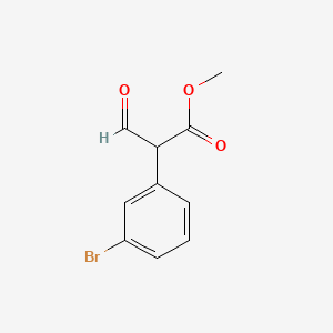 molecular formula C10H9BrO3 B8255810 Methyl 2-(3-bromophenyl)-3-oxopropanoate 