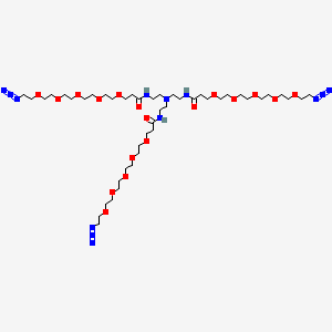 molecular formula C45H87N13O18 B8255823 Tri(Azido-PEG5-amide)-amine 