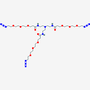 molecular formula C33H63N13O12 B8255825 Tri(Azido-PEG3-amide)-amine 