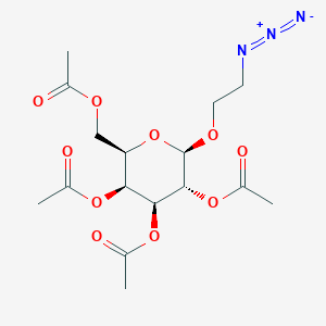 molecular formula C16H23N3O10 B8255832 1-O-(2-Azidoethyl)-beta-D-galactopyranose 2,3,4,6-tetraacetate 