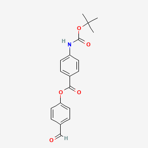 molecular formula C19H19NO5 B8255917 (4-Formylphenyl) 4-[(2-methylpropan-2-yl)oxycarbonylamino]benzoate 