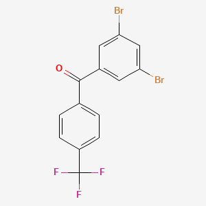 molecular formula C14H7Br2F3O B8255924 (3,5-Dibromophenyl)-[4-(trifluoromethyl)phenyl]methanone 