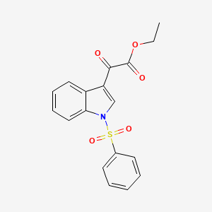 molecular formula C18H15NO5S B8255950 Ethyl 2-[1-(benzenesulfonyl)indol-3-yl]-2-oxoacetate 