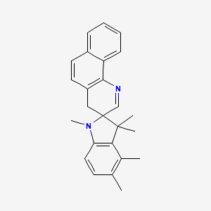 molecular formula C25H26N2 B8255982 1',3',3',4',5'-pentamethylspiro[4H-benzo[h]quinoline-3,2'-indole] 