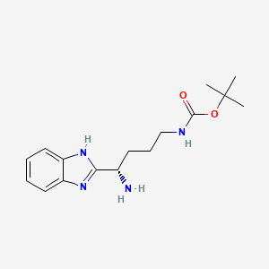 tert-butyl N-[(4S)-4-amino-4-(1H-benzimidazol-2-yl)butyl]carbamate