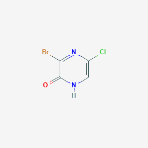 molecular formula C4H2BrClN2O B8255999 5-氯-3-溴-2-羟基吡嗪 