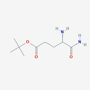 molecular formula C9H18N2O3 B8256047 tert-butyl (4R)-4,5-diamino-5-oxopentanoate 