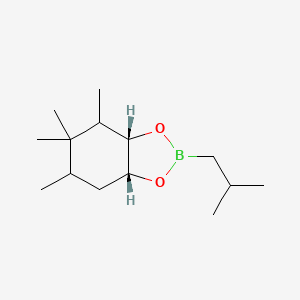 molecular formula C14H27BO2 B8256082 (3aS,7aR)-4,5,5,6-tetramethyl-2-(2-methylpropyl)-4,6,7,7a-tetrahydro-3aH-benzo[d][1,3,2]dioxaborole 
