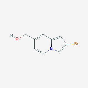 molecular formula C9H8BrNO B8256091 (2-Bromoindolizin-7-yl)methanol 