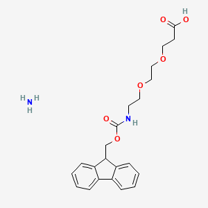 molecular formula C22H28N2O6 B8256102 azane;3-[2-[2-(9H-fluoren-9-ylmethoxycarbonylamino)ethoxy]ethoxy]propanoic acid 