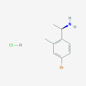 molecular formula C9H13BrClN B8256106 (R)-1-(4-Bromo-2-methylphenyl)ethanamine hydrochloride 