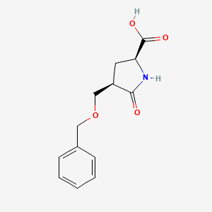 molecular formula C13H15NO4 B8256147 (2S,4R)-5-oxo-4-(phenylmethoxymethyl)pyrrolidine-2-carboxylic acid 