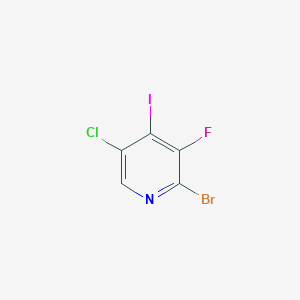 molecular formula C5HBrClFIN B8256179 2-溴-5-氯-3-氟-4-碘吡啶 CAS No. 514798-05-1