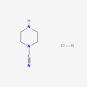molecular formula C5H10ClN3 B8256193 Piperazine-1-carbonitrile;hydrochloride 