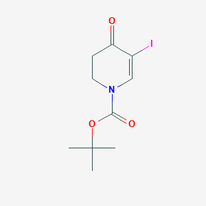 molecular formula C10H14INO3 B8256245 Tert-butyl 5-iodo-4-oxo-2,3-dihydropyridine-1-carboxylate 